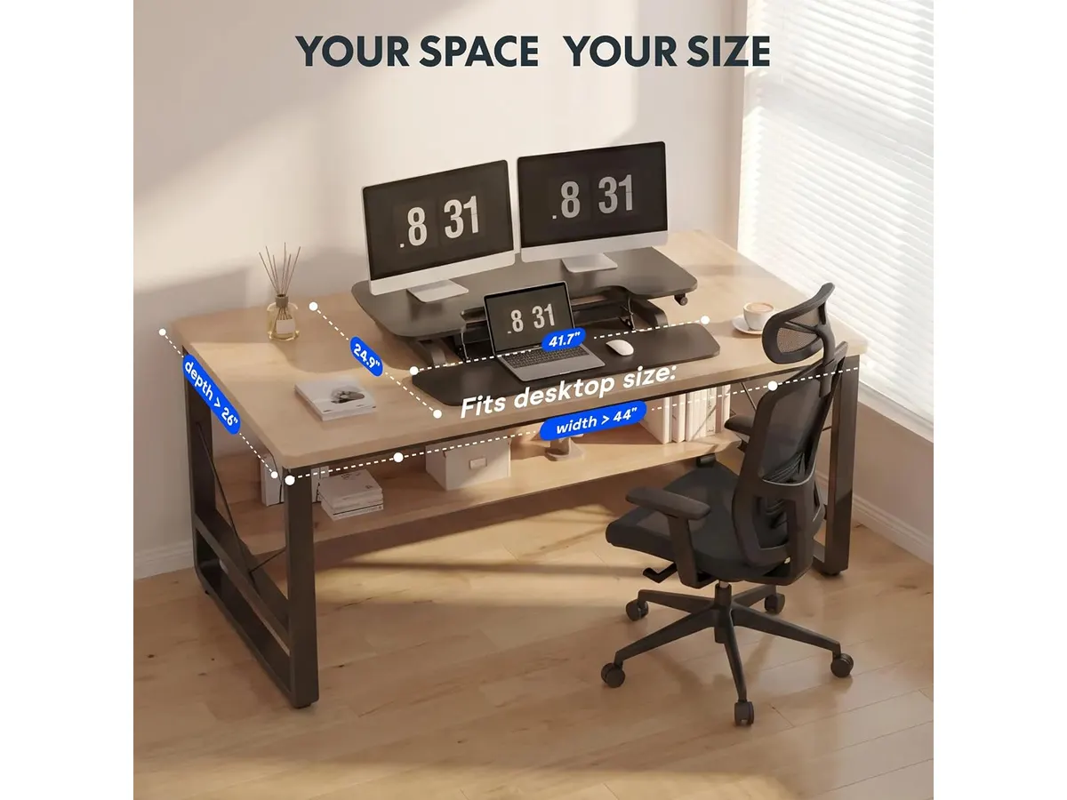 FLEXISPOT 42" Standing Desk Converter Review for Ergonomic Workspaces